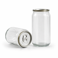 330ML Short Clear PET Cans with Pull Tab lids (Carton of 200)