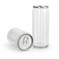 400ML Clear PET Cans with Pull Tab lids (Carton of 200)