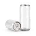 500ML Clear PET Cans with Pull Tab lids (Carton of 100)